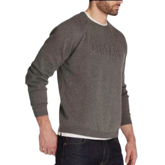 Original Weatherproof Vintage Mens Gray Sweater Embossed Logo 100% Cotton  XL - Picture 2 of 6